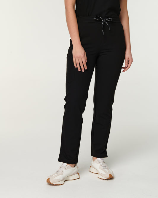 CLARISSA Skinny Leg Scrub Pants - Black | SLTECH™