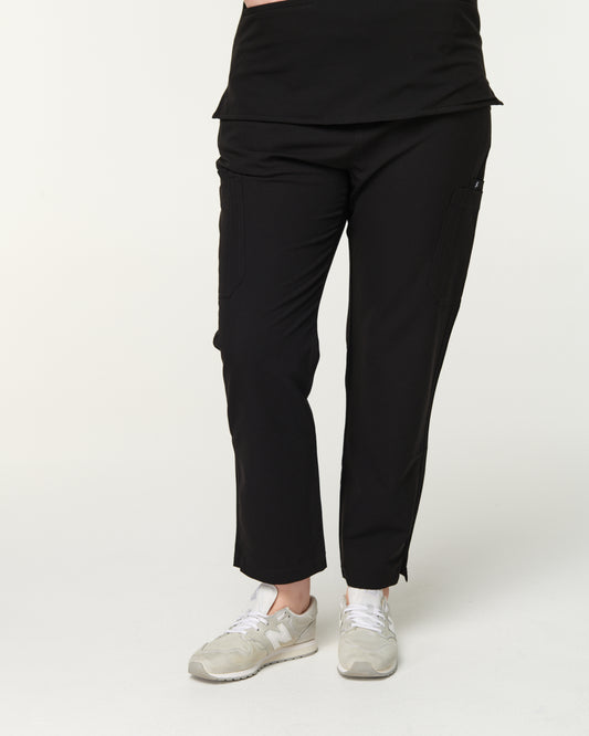 CLARISSA Skinny Leg Scrub Pants - Black | SLTECH™