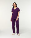 EDITH Straight Leg Scrub Pants - Aubergine | SLTECH™