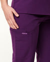 EDITH Straight Leg Scrub Pants - Aubergine | SLTECH™