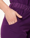 EDITH Straight Leg Scrub Pants - Aubergine | SLTECH™