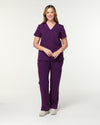 EDITH Straight Leg Scrub Pants - Aubergine | SLTECH™