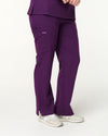 EDITH Straight Leg Scrub Pants - Aubergine | SLTECH™