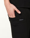 EDITH Straight Leg Scrub Pants - Black | SLTECH™