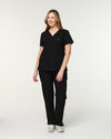 EDITH Straight Leg Scrub Pants - Black | SLTECH™