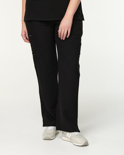 Women’s Edith Straight Leg Scrub Pants | Black – Scrub Lab - Premium ...