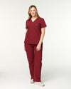 EDITH Straight Leg Scrub Pants - Maroon | SLTECH™