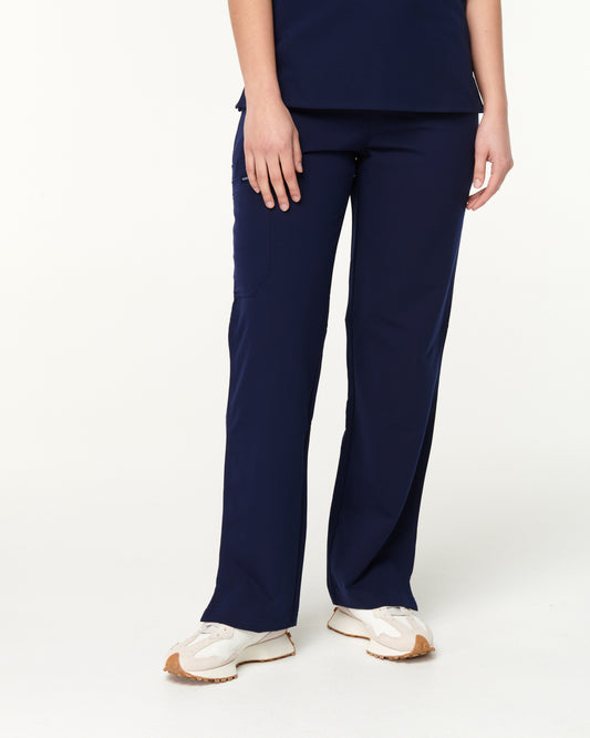 EDITH Straight Leg Scrub Pants - Navy | SLTECH™
