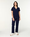 ELIZABETH Two Pocket Scrub Top - Navy | SLTECH™