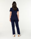 CLARISSA Skinny Leg Scrub Pants - Navy | SLTECH™