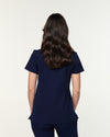 ELIZABETH Two Pocket Scrub Top - Navy | SLTECH™