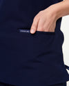 ELIZABETH Two Pocket Scrub Top - Navy | SLTECH™