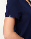 ELIZABETH Two Pocket Scrub Top - Navy | SLTECH™