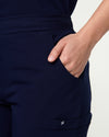 CLARISSA Skinny Leg Scrub Pants - Navy | SLTECH™
