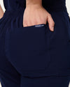 CLARISSA Skinny Leg Scrub Pants - Navy | SLTECH™