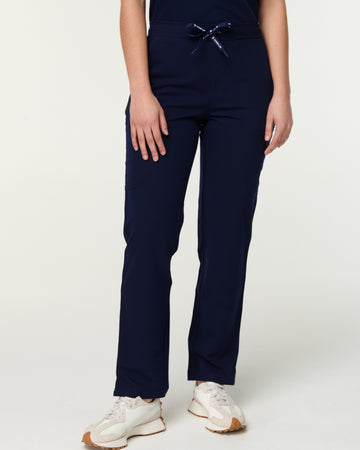 CLARISSA Skinny Leg Scrub Pants - Navy | SLTECH™