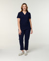 CLARISSA Skinny Leg Scrub Pants - Navy | SLTECH™