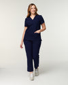 ELIZABETH Two Pocket Scrub Top - Navy | SLTECH™