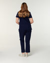 ELIZABETH Two Pocket Scrub Top - Navy | SLTECH™