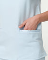 ELIZABETH Two Pocket Scrub Top - Powder Blue | SLTECH™