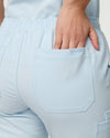 CLARISSA Skinny Leg Scrub Pants - Powder Blue | SLTECH™