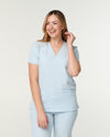 ELIZABETH Two Pocket Scrub Top - Powder Blue | SLTECH™