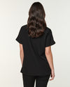 FIONA Crew Neck Scrub Top - Black | SLTECH™