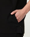 FIONA Crew Neck Scrub Top - Black | SLTECH™