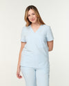 FLORENCE Three Chest Pocket Scrub Top - Powder Blue | SLTECH™