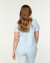 FLORENCE Three Chest Pocket Scrub Top - Powder Blue | SLTECH™