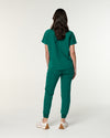 MABEL Mandarin Collar Scrub Top - Hunter Green | SLTECH™