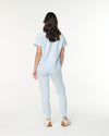 MABEL Mandarin Collar Scrub Top - Powder Blue | SLTECH™