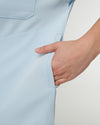 MABEL Mandarin Collar Scrub Top - Powder Blue | SLTECH™