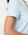 FLORENCE Three Chest Pocket Scrub Top - Powder Blue | SLTECH™