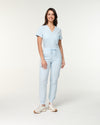 FLORENCE Three Chest Pocket Scrub Top - Powder Blue | SLTECH™