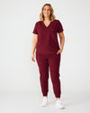 FLORENCE Three Chest Pocket Scrub Top - Maroon | SLTECH™