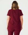 ELIZABETH Two Pocket Scrub Top - Maroon | SLTECH™