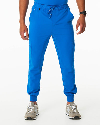 royal blue men's jogger scrub pants