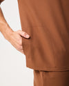 IAN Three Pocket Scrub Top - Pecan Brown | SLTECH™