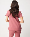 FLORENCE Three Chest Pocket Scrub Top - Mauve | SLTECH™