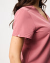 FLORENCE Three Chest Pocket Scrub Top - Mauve | SLTECH™