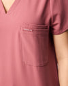 FLORENCE Three Chest Pocket Scrub Top - Mauve | SLTECH™