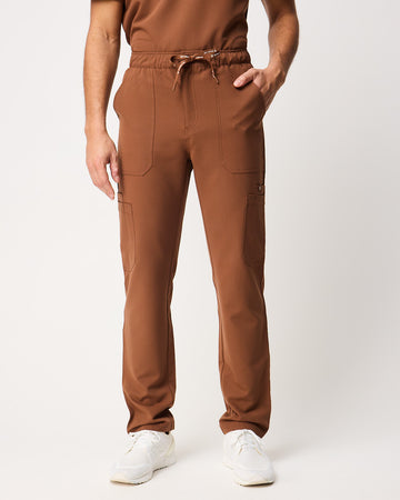 VICTOR Straight Leg Scrub Pants - Pecan Brown | SLTECH™