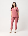 ELIZABETH Two Pocket Scrub Top - Mauve | SLTECH™