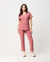 CLARISSA Skinny Leg Scrub Pants - Mauve | SLTECH™