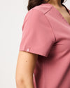 ELIZABETH Two Pocket Scrub Top - Mauve | SLTECH™