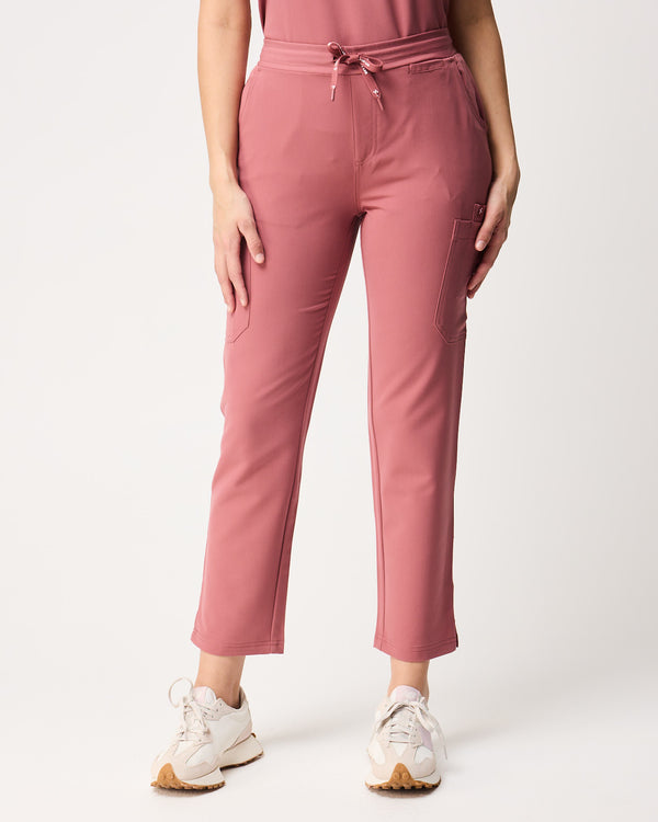 CLARISSA Skinny Leg Scrub Pants - Mauve | SLTECH™
