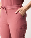 CLARISSA Skinny Leg Scrub Pants - Mauve | SLTECH™