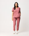 CLARISSA Skinny Leg Scrub Pants - Mauve | SLTECH™