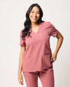 ELIZABETH Two Pocket Scrub Top - Mauve | SLTECH™
